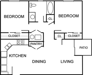 Two Bedroom / One Bath - W/D*